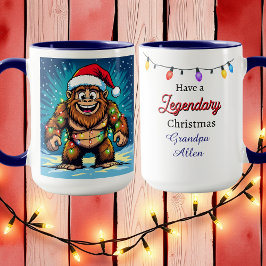 Funny Christmas Bigfoot Personalized マグカップ