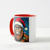 Funny Christmas Bigfoot Personalized マグカップ (正面左)