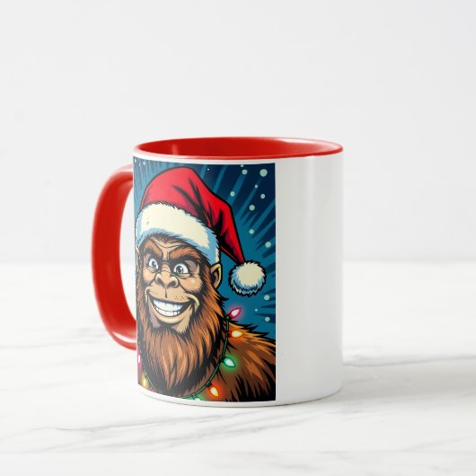 Funny Christmas Bigfoot Personalized マグカップ (正面左)