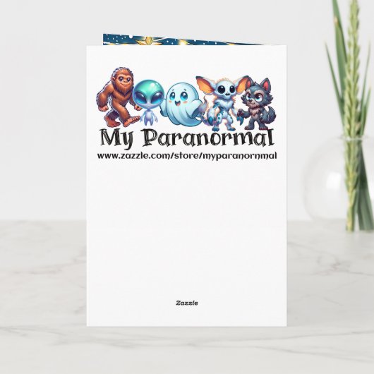 Funny Christmas Bigfoot Sasquatch Personalized カード (裏面)