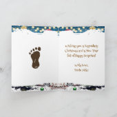Funny Christmas Bigfoot Sasquatch Personalized カード (内部)
