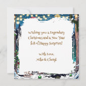 Funny Christmas Bigfoot Sasquatch Personalized シーズンカード (裏面)