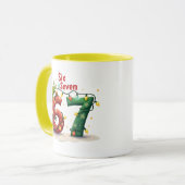 Funny Christmas Birthday Mug マグカップ (正面左)