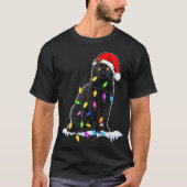 Funny Christmas Black Cat Design Tシャツ (正面)