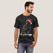 Funny Christmas Black Cat Design Tシャツ (正面フル)