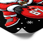 Funny Christmas Bowling Cool Santa Claus 6 7 Meme  ポスター (角)