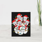 Funny Christmas Bowling Santa Bowling Ns Team Men  カード (正面)
