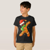 Funny Christmas Boys Kids Dabbing Gingerbread Xmas Tシャツ (正面フル)