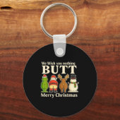 Funny Christmas Butt - We Wish You Merry Xmas キーホルダー (正面)