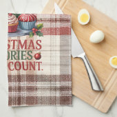 Funny Christmas Calories Don't Count Kitchen Towel キッチンタオル (四つ折り)