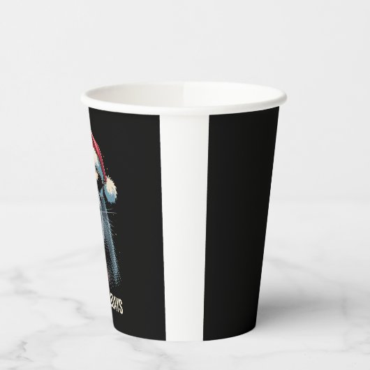 Funny Christmas Capy Holidays Xmas Capybara  紙コップ (左)