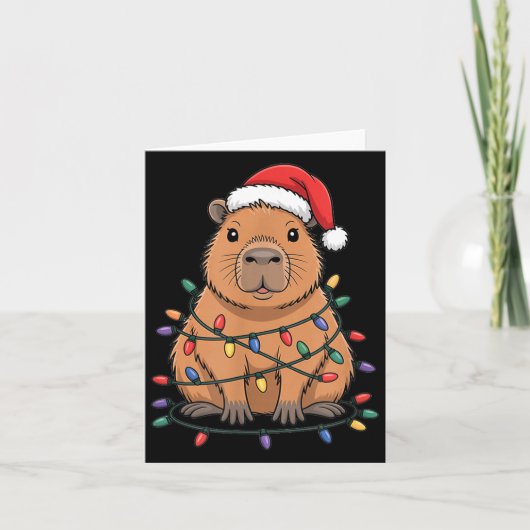 Funny Christmas Capybara Cute Cartoon Desing  カード (正面)