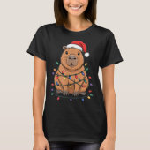 Funny Christmas Capybara Cute Cartoon Desing  Tシャツ (正面)