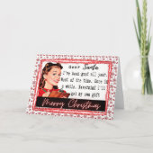 Funny Christmas Card Best Friend "Dear Santa" サンキューカード (正面)