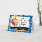 Funny Christmas Card Best Friend "Holiday Spirit"  サンキューカード (正面)