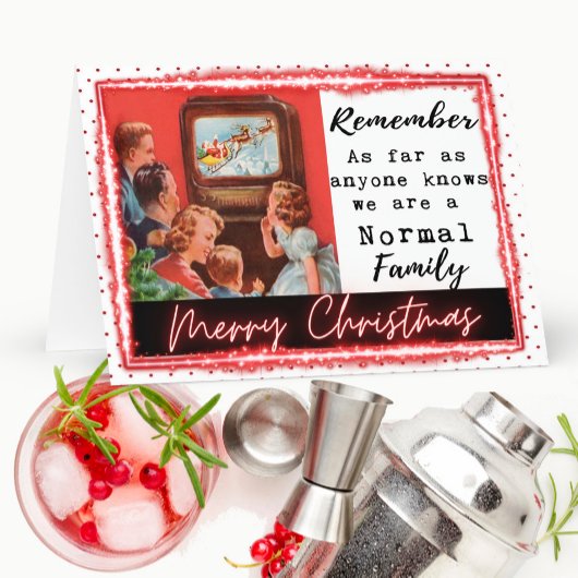Funny Christmas Card Best Friend "Normal Family" カード