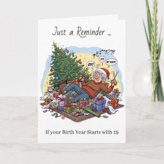 Funny Christmas Card for Boomers & Gen Xers カード (正面)