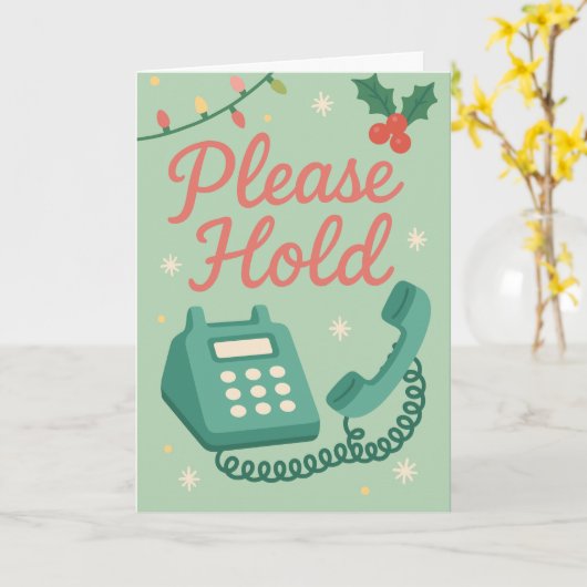 Funny Christmas Card for Front Desk Worker カード (黄色い花)