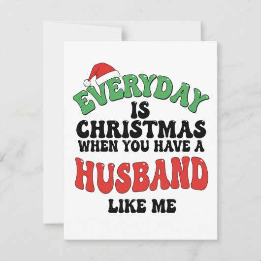 Funny Christmas Card for Husband シーズンカード (正面)