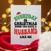 Funny Christmas Card for Husband シーズンカード
