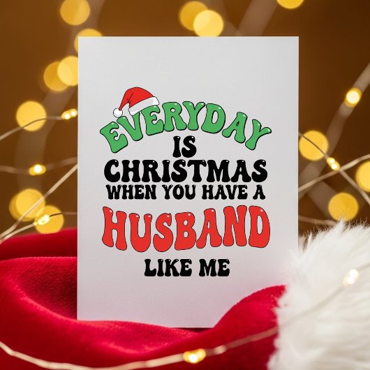 Funny Christmas Card for Husband シーズンカード