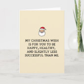 Funny Christmas Card Happy Healthy Less Successful カード (正面)
