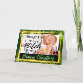 Funny Christmas Card Retro Best Friend Naughty カード (正面)