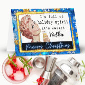 Funny Christmas Card Retro Best Friend "Vodka" カード