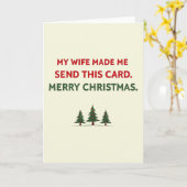 Funny Christmas card wife made me send カード (黄色い花)