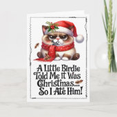 Funny Christmas Cat Dark Humor カード (正面)