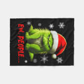 Funny Christmas Cat Ew People Meowy Cat Lovers Men フリースブランケット (正面(横))