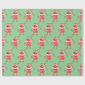 Funny Christmas Cat Gift Wrapping Paper ラッピングペーパー (フラット)