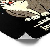 Funny Christmas Cat Meme Caroling Holiday Santa Ha ポスター (角)