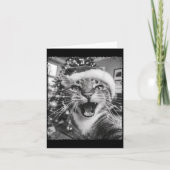 Funny Christmas Cat Selfie  カード (正面)