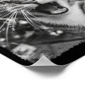 Funny Christmas Cat Selfie ポスター (角)