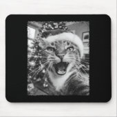 Funny Christmas Cat Selfie  マウスパッド (正面)