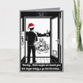 Funny Christmas cats and dogs card カード (正面)