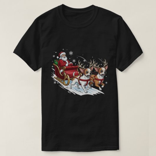 Funny Christmas Chihuahua Dogs Lover Xmas Tシャツ (デザイン正面)