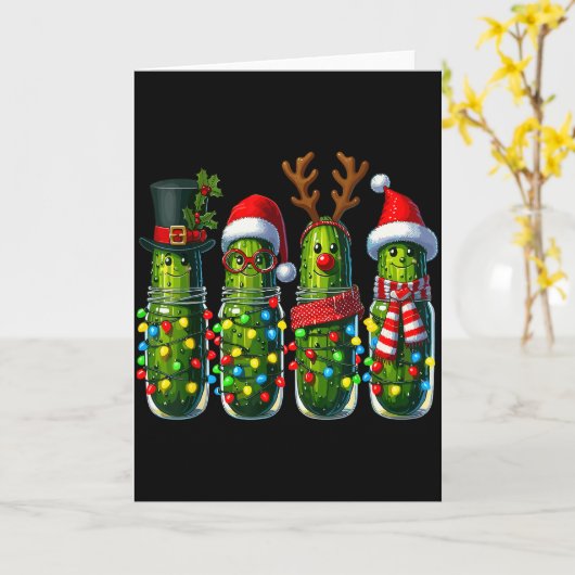 Funny Christmas Ckles  カード (黄色い花)