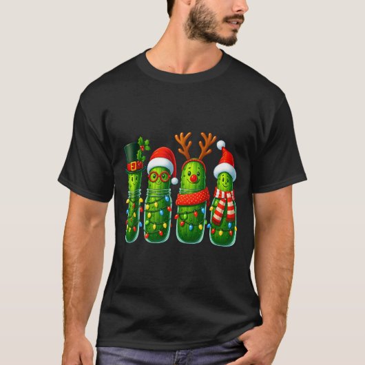 Funny Christmas Ckles With Santa Hats And Lights Tシャツ (正面)