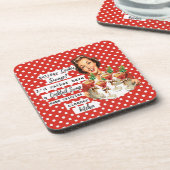 Funny Christmas Coaster Retro Best Friend Cookie コースター (左側)