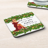 Funny Christmas Coaster Retro Best Friend Deck コースター (左側)