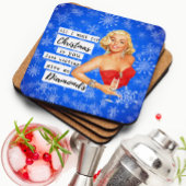 Funny Christmas Coaster Retro Best Friend Diamonds コースター
