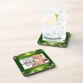 Funny Christmas Coaster Retro Best Friend Santa コースター (右側)