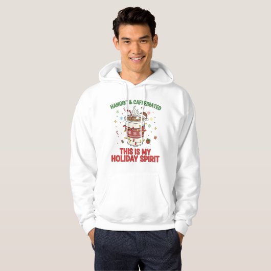 Funny Christmas Coffee Lover Sweatshirt" パーカ (正面フル)