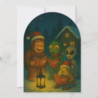 Funny Christmas Conspiracy Holiday Card シーズンカード