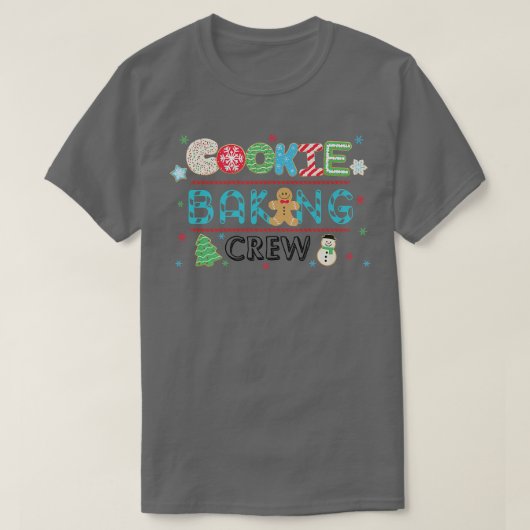 Funny Christmas Cookie Baking Crew Baker Christmas Tシャツ (デザイン正面)