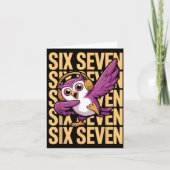 Funny Christmas Cool Owl Dabbing Xmas Dab Six Seve カード (正面)