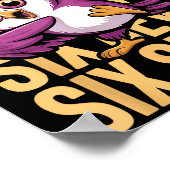 Funny Christmas Cool Owl Dabbing Xmas Dab Six Seve ポスター (角)