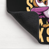 Funny Christmas Cool Owl Dabbing Xmas Dab Six Seve マウスパッド (コーナー)